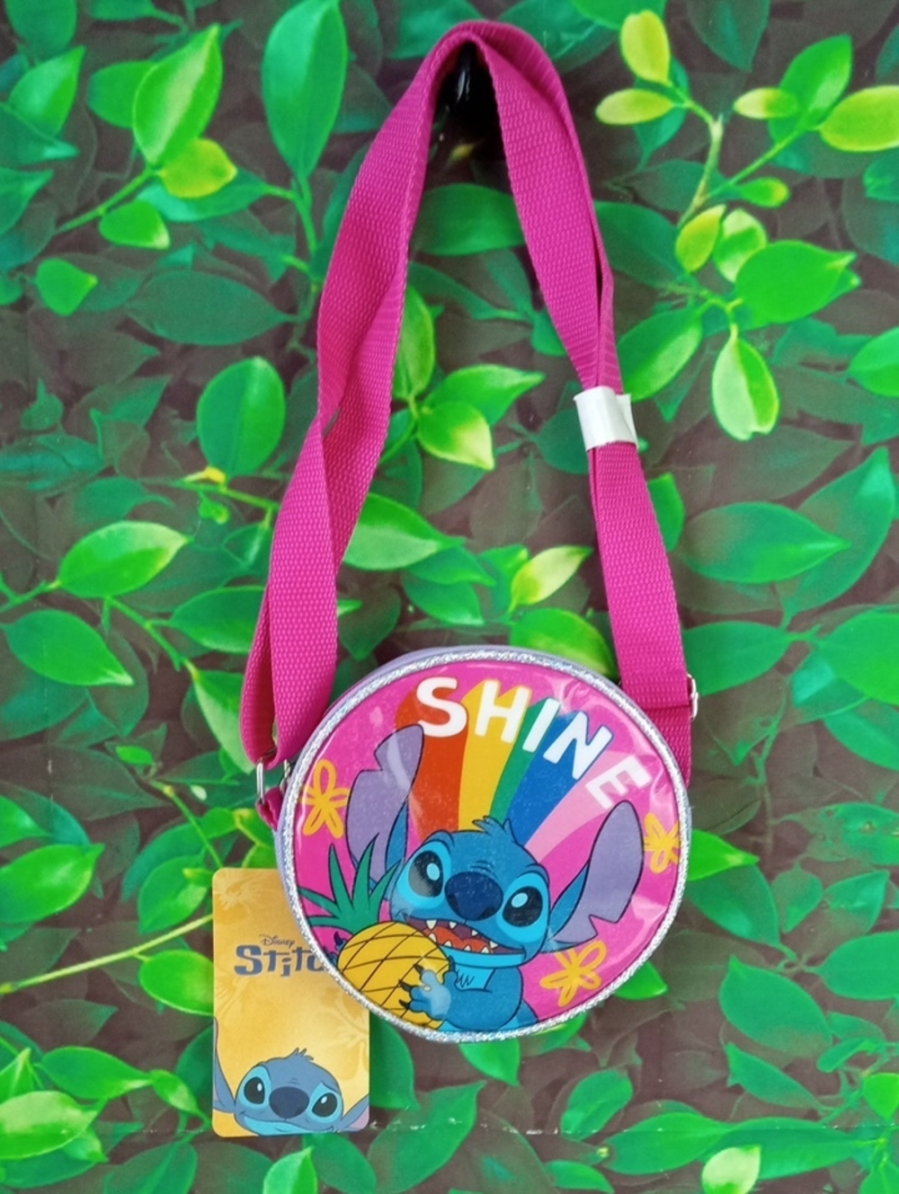 🛝 Disney Pink Stitch 'Shine' Round Crossbody Bag